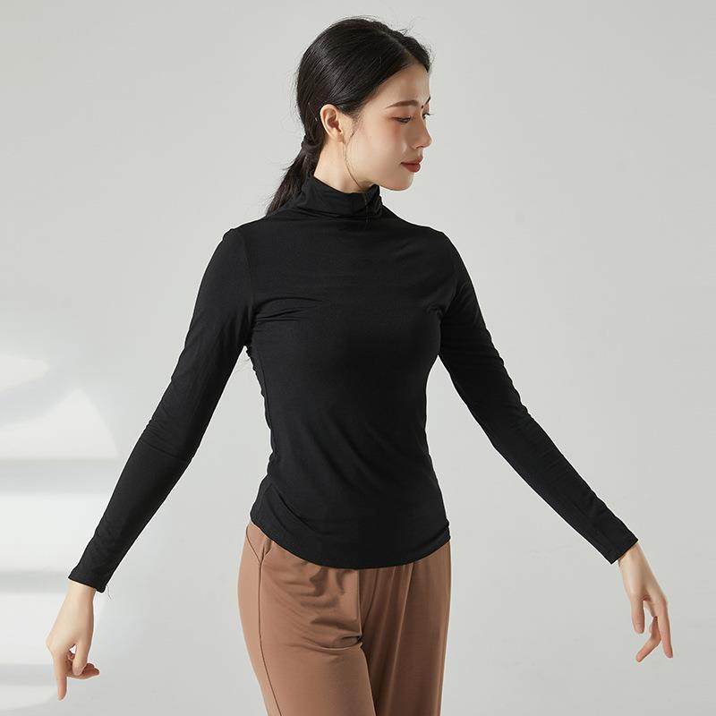 古典舞练功服高领长袖女上衣舞蹈服现代舞修身形体训练服冬打底衫,运动/瑜伽/健身/球迷用品,广场舞套装,淘宝优惠券,粉丝福利购,淘宝优惠卷