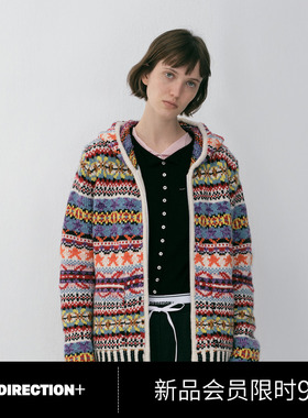 NO DIRECTION+费尔岛提花连帽开衫N610211601A