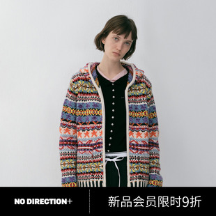 NO DIRECTION+费尔岛提花连帽开衫N610211601A
