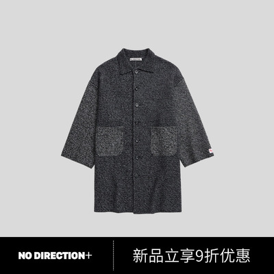 纯羊毛都市高智Polo领针织大衣