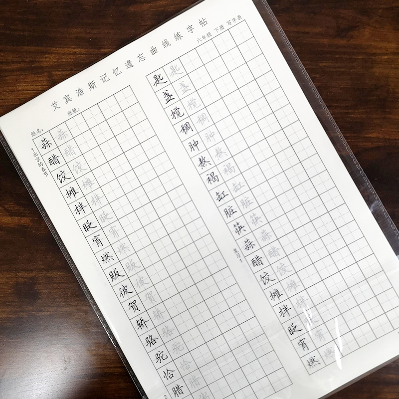 大杨文房初中学生行楷书强化记忆
