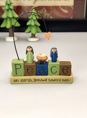 平安归于良善立体原创纯手工婴儿人物桌面摆件装饰品生日礼物纪念