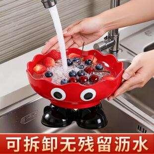 高颜值精致多巴胺水果盘家用新款客厅摆件中式可爱果糖干果收纳盘