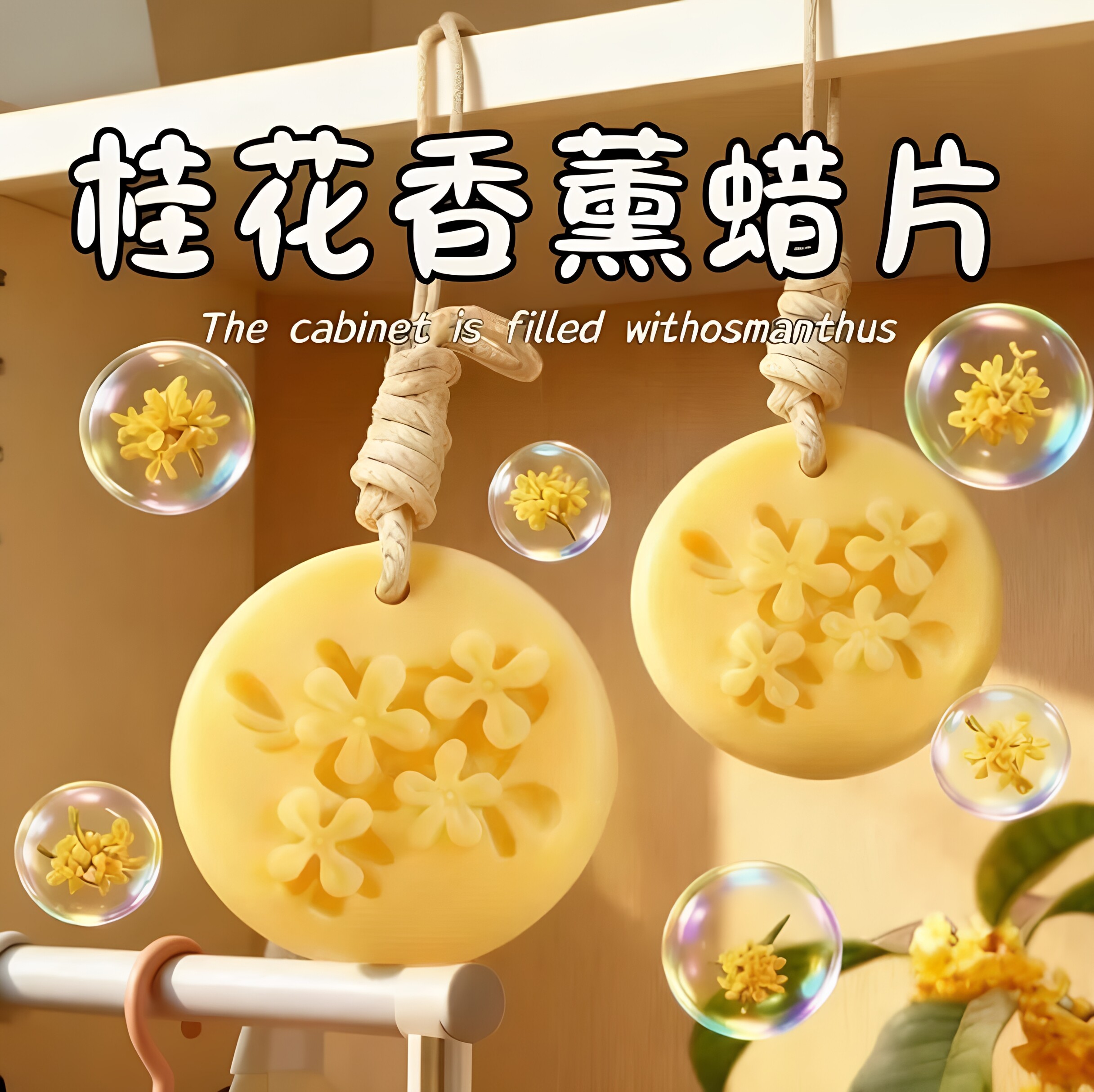 桂花香氛蜡片衣柜除味持久留香