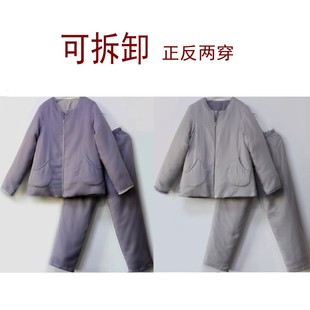女家居服套装 可拆卸内胆老式 新疆棉花棉袄可脱里圆领手工棉衣棉裤