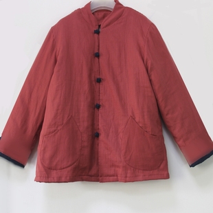 家居服冬 手工加厚棉衣女式 可拆卸内胆老式 新疆长绒棉花棉袄新中式