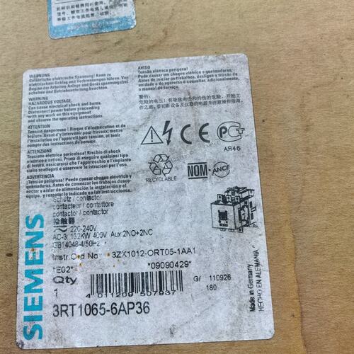 议价接触器3RT1065-6AP36 220V原可维修