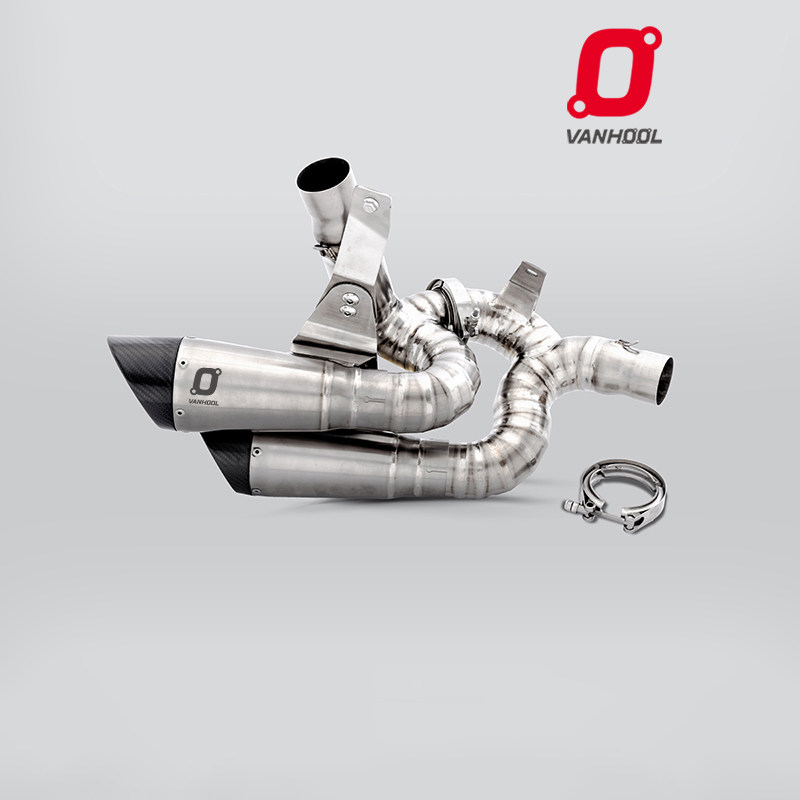VANHOOL万虎 适用杜卡迪大魔鬼1260S 改装钛合金阀门中尾段排气管