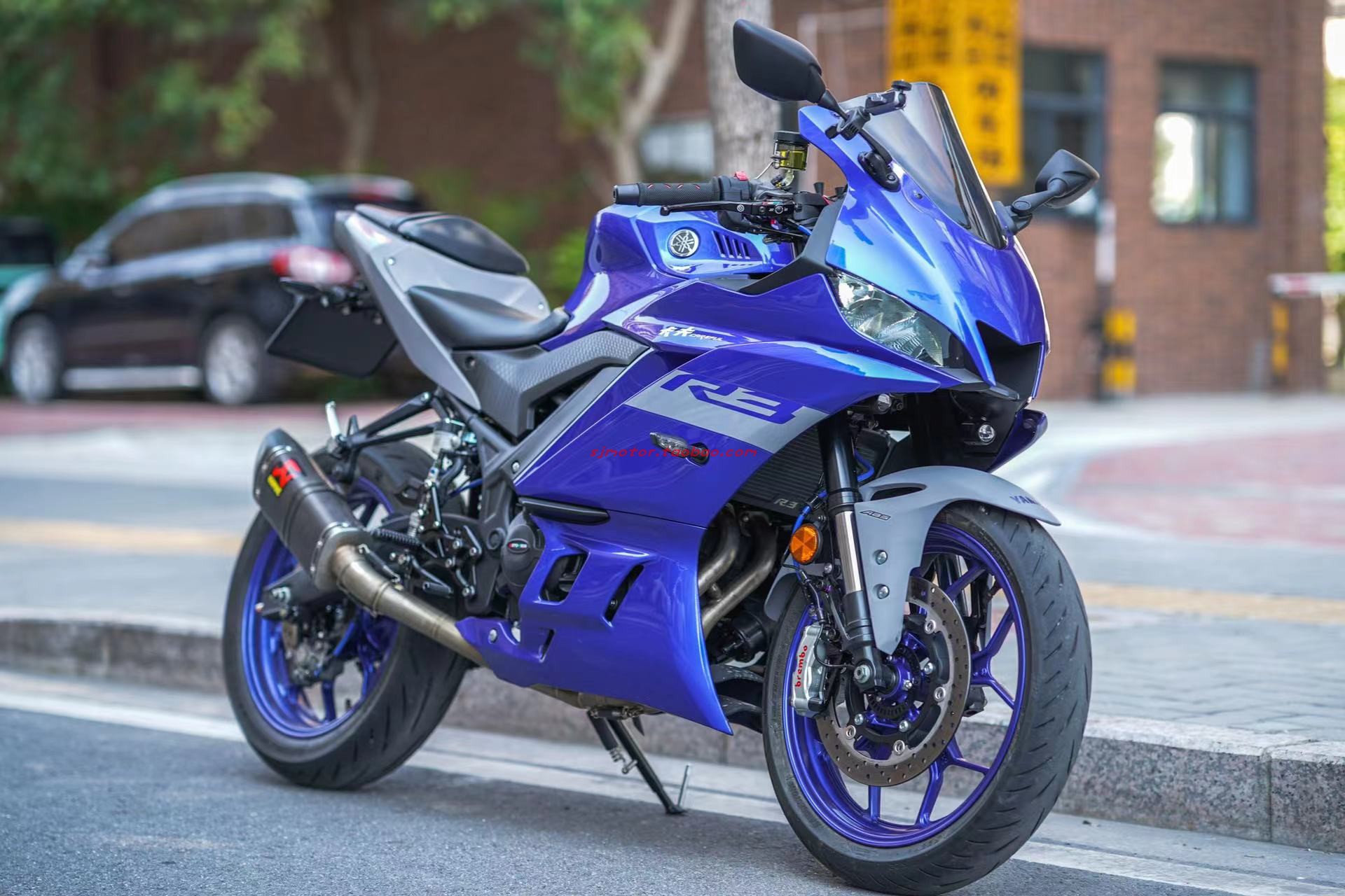 雅马哈R3/MT03改装前后刹车油管