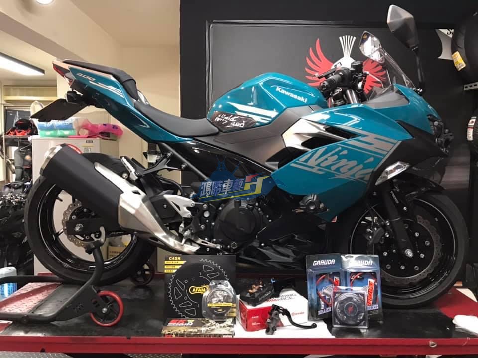 忍者400/Z400改装前后刹车油管