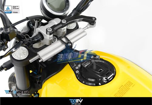 DMV DUCATI杜卡迪自游800改装 OHLINS奥林斯钛尺阻尼器防甩头底座