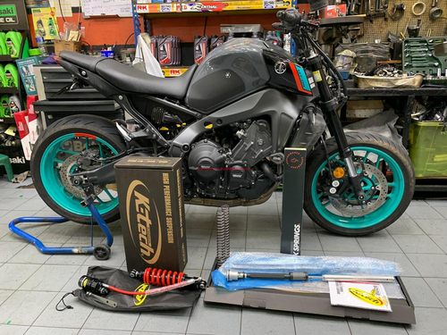 前叉避震叉芯带瓶可调后减震器