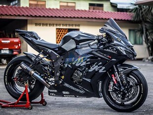 意大利WRS 适用川崎大牛ZX10R 改装竞技加高风挡 升高挡风镜玻璃