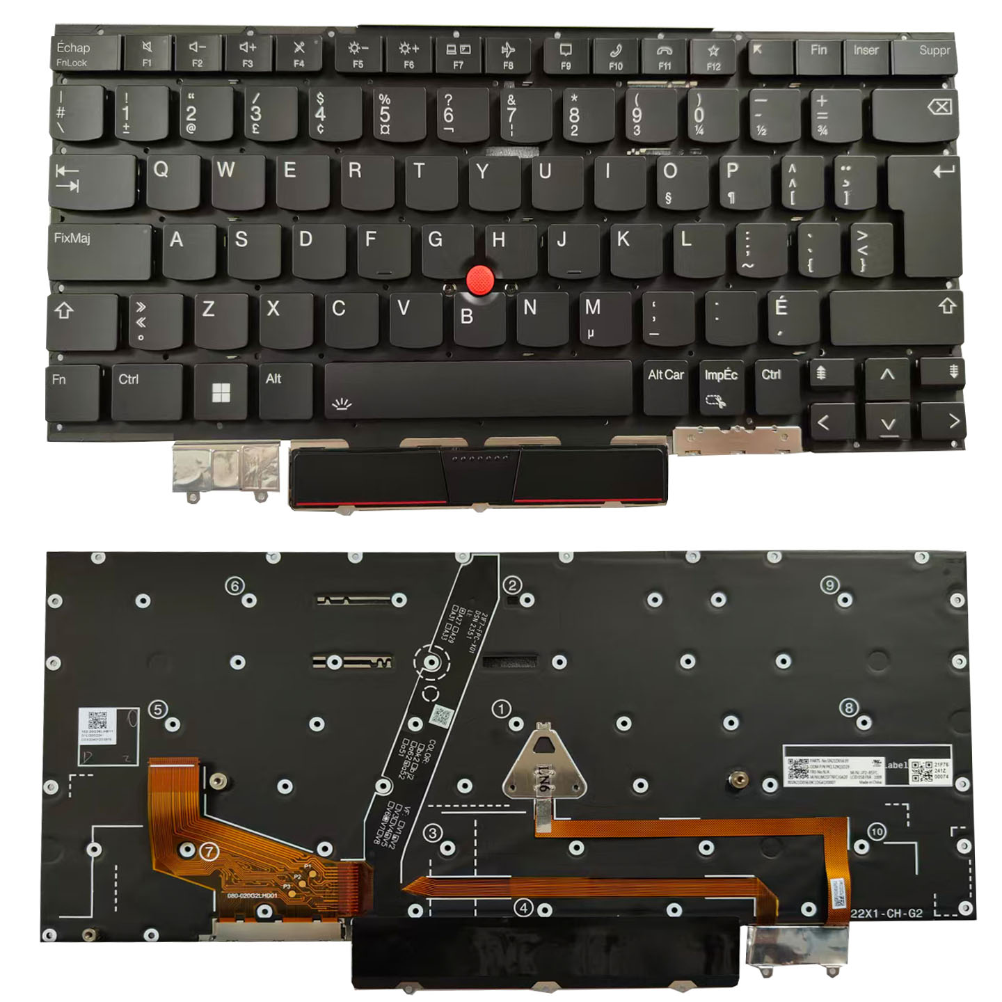 适用于联想 / ThinkPad X1 Carbon Gen 10 2022款笔记本 黑色键盘