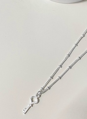 高级感小众设计钥匙银色项链