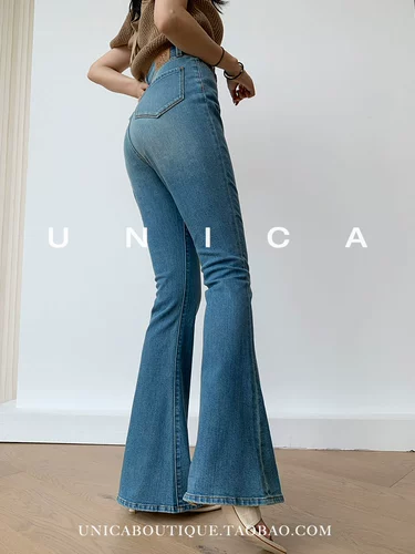 Эластичные ретро штаны-клёш, по фигуре