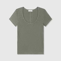 【Кокосовый серый зеленый】 Sketch Spoon круглая шея