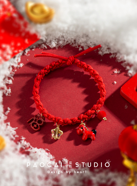 福马来到  原创新年红色生肖马年发圈少女扎头发饰品发绳喜庆头绳