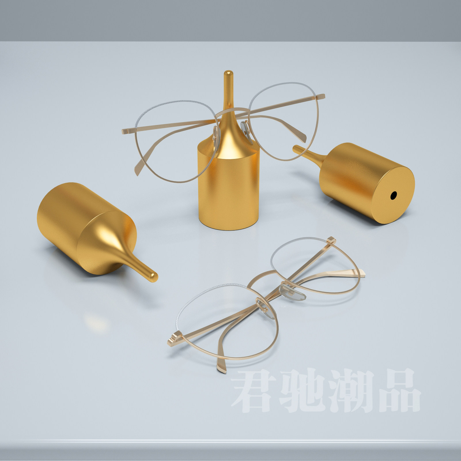 君驰潮品眼镜展示架眼镜店陈列柜台太阳镜展示橱窗道具眼镜架展示