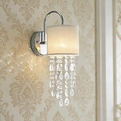 浪漫珠串水晶壁灯欧法式卧室床头