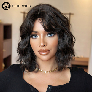 短发假发全头套女羊毛卷减龄自然无痕蛋蛋卷整顶仿真假发套遮白发