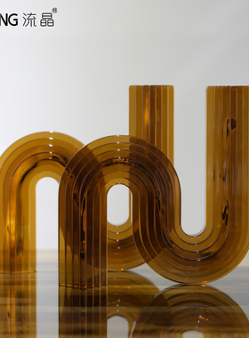 NEWKNG/流晶S型抽象艺术家居摆件