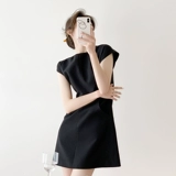 Летняя летняя одежда, приталенный корсет, платье, круглый воротник, А-силуэт