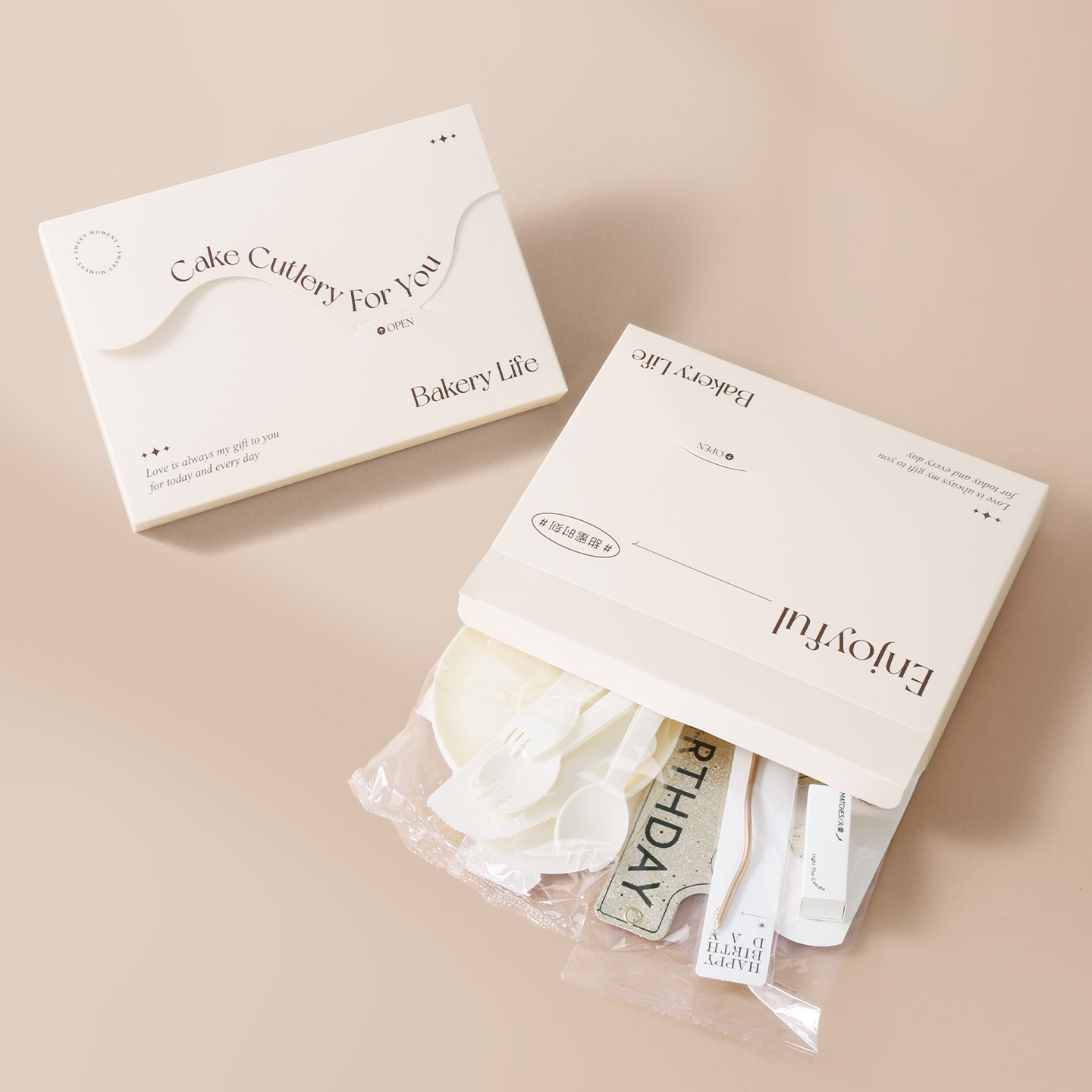 蛋糕餐具水滴刀叉盘高级简约盒装