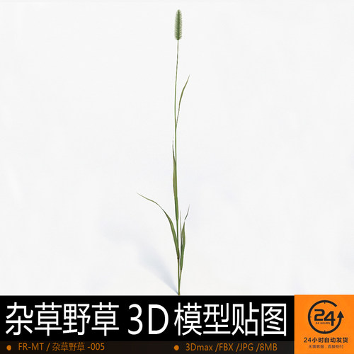 杂草野草-005模型3DMAX环境效果图影视游戏次世代场景地形建模