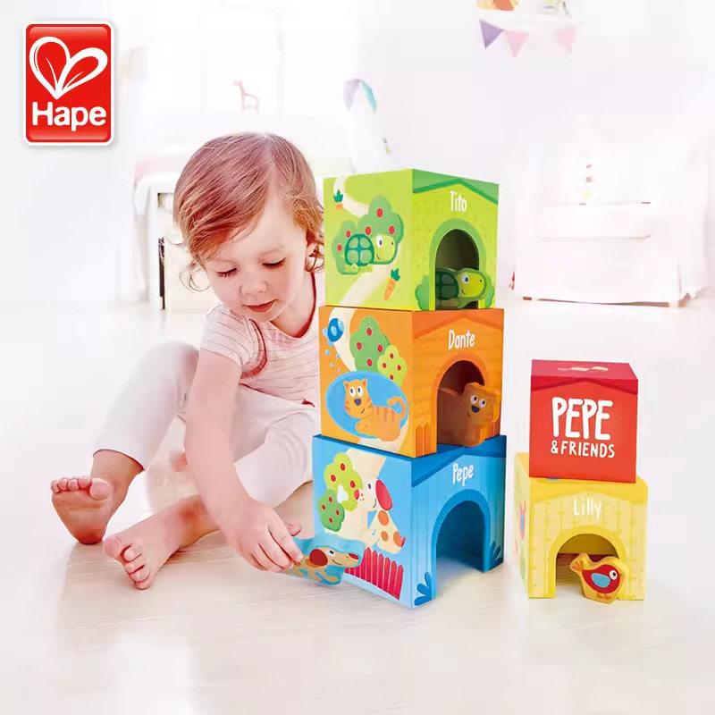 Hape佩佩家园套盒幼儿儿童玩具1-2岁宝宝婴儿益智力早教积木木制