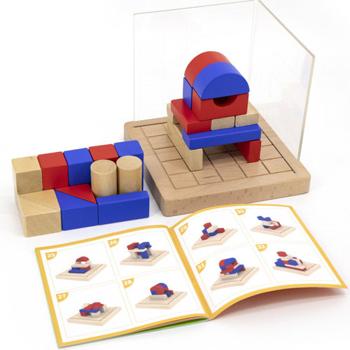 儿童益智思维训练玩具三维积木搭建游戏空间立体启蒙亲子桌游VIGA