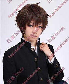 cosplay假发 青之驱魔师 奥村雪男 小野寺律 盗墓笔记 深棕色短发