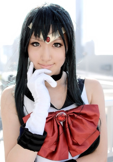cosplay假发 美少女战士 冥王雪奈 黑色长直发角色扮演拍照聚会
