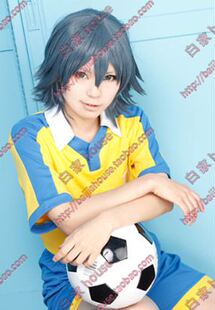 cosplay假发 网球王子 冰帝 迹部景吾 青灰色加长鬓角小翻翘短发