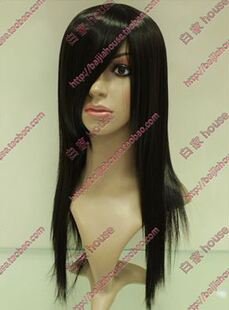 cosplay假发 黑色60CM-100cm长直发 阎魔爱秋 山澪桔梗 八重雪