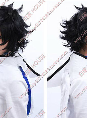 cosplay假发 恶魔幸存者2 久世响希 女神异闻录 黑色造型反翘假发