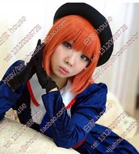 cosplay假发 歌之王子殿下 七海春歌 橘红色短发 银魂 神乐bobo
