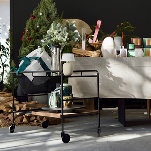 进口& tradition Alima NDS1小推车边几客厅沙发不锈钢家居装饰