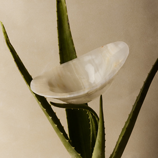 新系列JADE DECO宝石山下玉石餐具碗首饰餐盘天然手工饭碗摆件