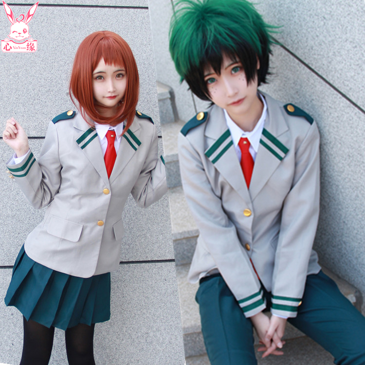 現貨我的英雄學院綠谷出久爆豪麗日御茶子轟焦凍cosplay校服