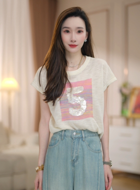 马克华菲女装2026夏季新款圆领T恤百搭简约气质设计感短袖上衣