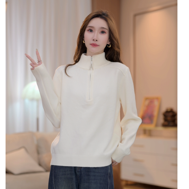 【新款上新】马克华菲女装加厚三股安迪绒针织外套百搭jcc