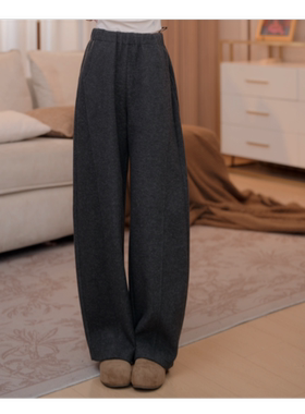 【明月】马克华菲女装秋冬加绒加厚秋冬弯道裤时尚长裤jcc