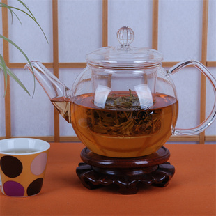 dazun耐热茶壶高硼硅玻璃壶带滤芯&金属滤芯&玻璃滤芯三种＞600ml