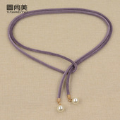 韩版 束腰腰绳细腰链新款 珍珠装 饰腰带女士简约百搭连衣裙配饰时尚