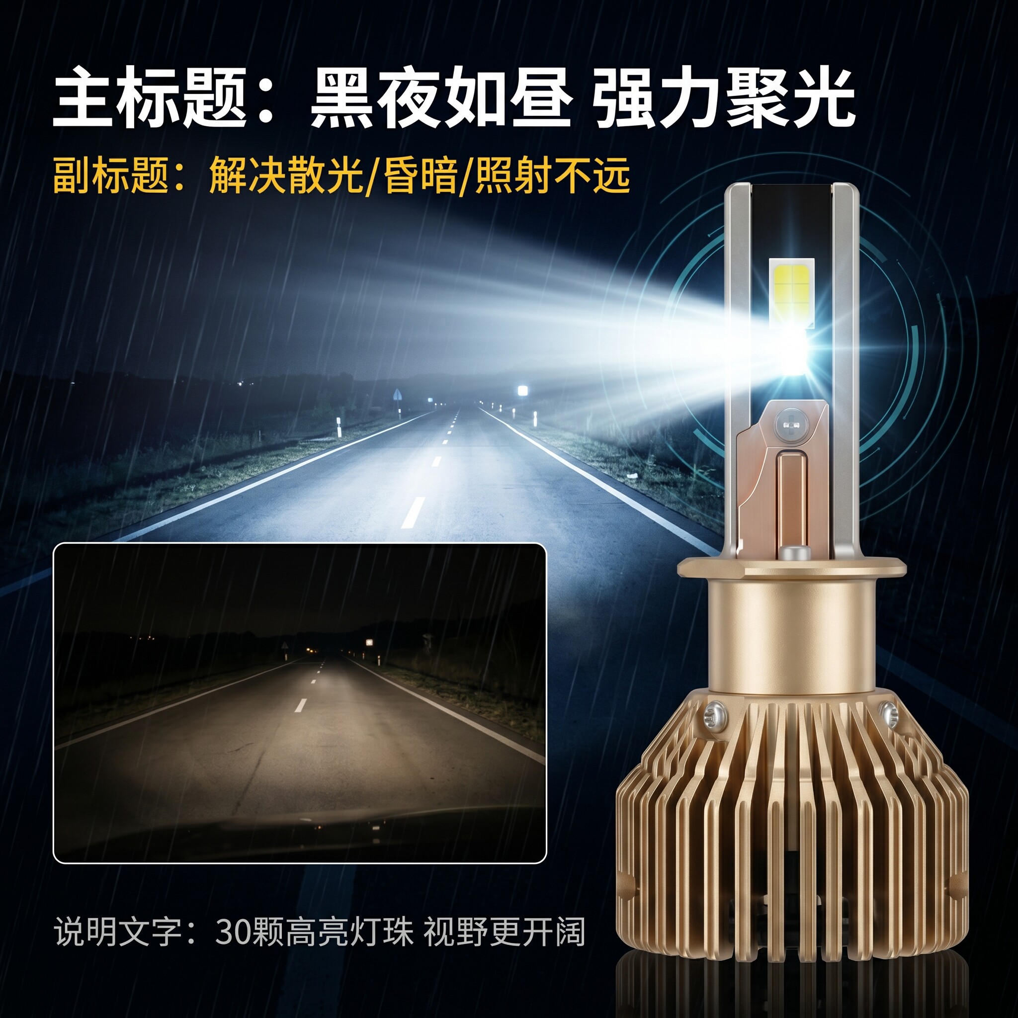 光音荟5铜管激光LED大灯