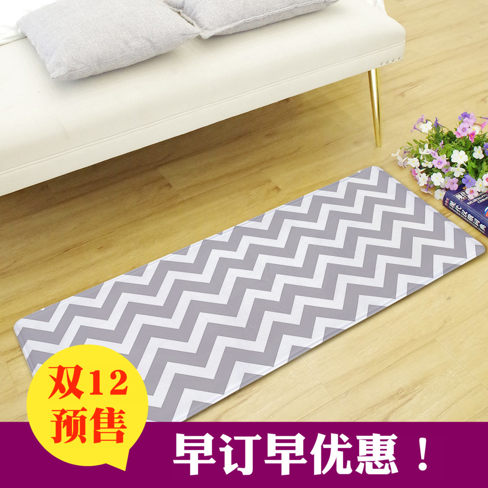 受气包厨房吸水法兰绒防滑地毯