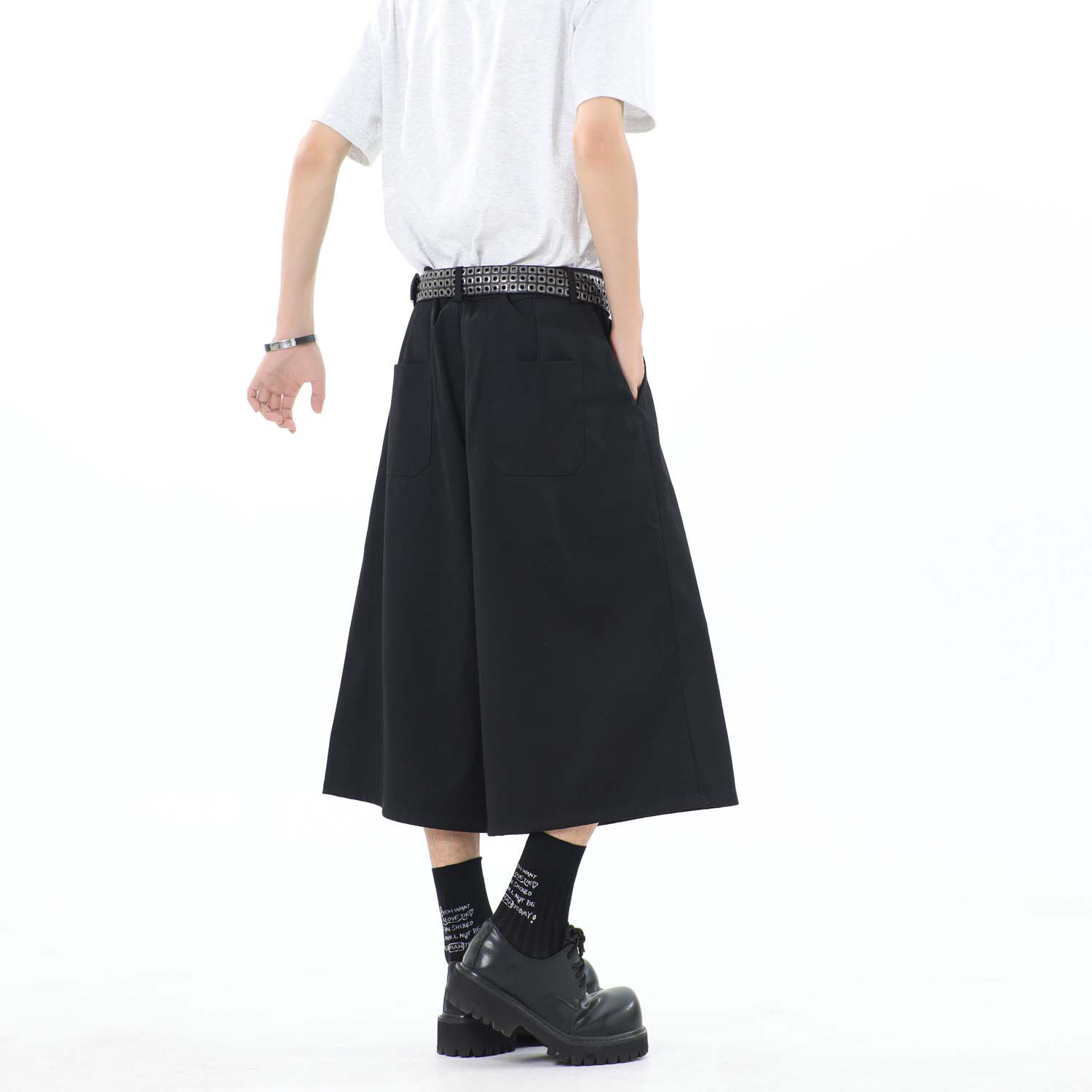 现货美式高级感西装短裤男女宽松七分休闲裤子h658P39控65,男装牛仔裤,星座1401-3（原电商B417 ）