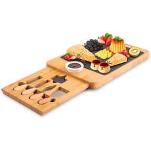 厚的要人命！各种好！竹木芝士板厨房奶酪盘西餐烘焙面包砧板套装