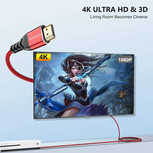 亚马逊热销!4K高清HDMI数据线2.0版公对公电脑电视投影仪连接线